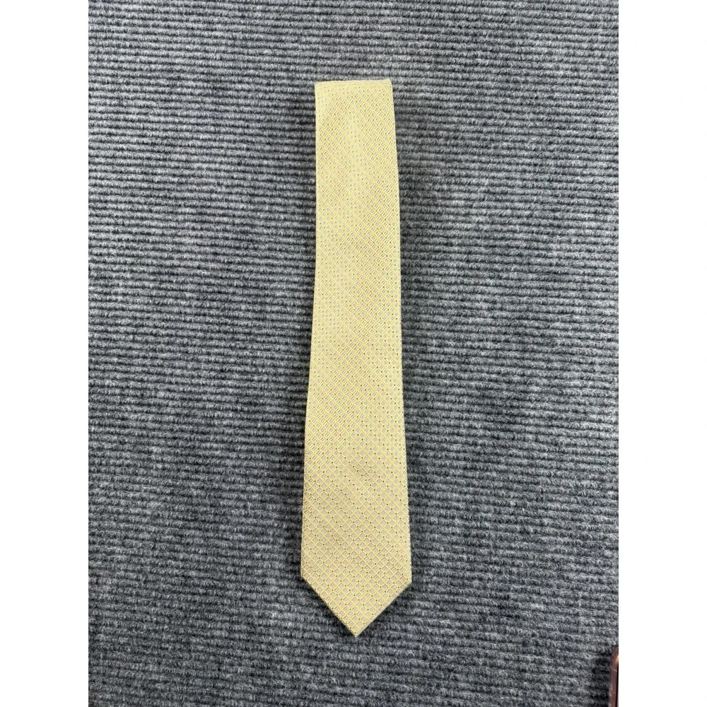 Nautica Mens Yello Silk Microdot Necktie Classic Business‎ Tie 58